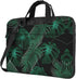 JIPOFD Banana Leaf Green Print Structured Laptop Bag Oxford Cloth Briefcase Padded Shoulder