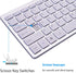 2021 Upgraded PC Computer Laptop Mini USB Wired Keyboard for Mac and Windows 78 Scissor keys Small Super Thin Compact Multimedia Keyboard (Silver)