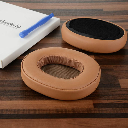 Geekria QuickFit Replacement Ear Pads for Skullcandy Crusher Wireless/Evo/ANC, Hesh 3/EVO/ANC, Venue ANC (Brown)