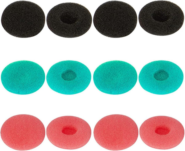 Sennheiser MX500 Earbud Tips - Foam Replacement Earbud Pads, 6 Pairs in Black, White, Pink - Compatible Earbud Tips