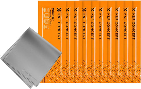 K&F Concept 10 Pack Microfiber Cleaning Cloths for Cleaning Camera Lenses, Glasses, Screens, Washable