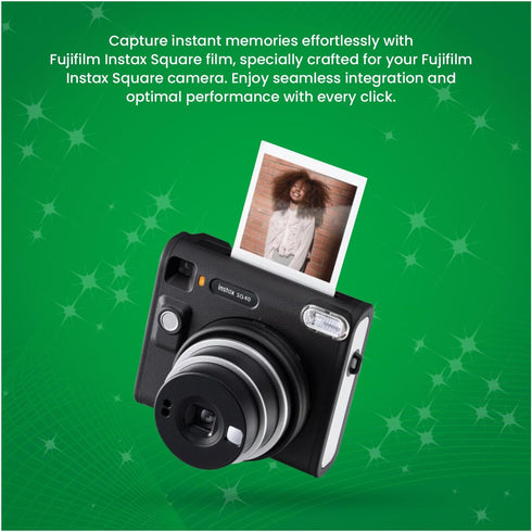 Fujifilm Instax Square Instant Film - 20 Exposures (20 Sheets) for Fujifilm Instax Square Camera + BluebirdSales