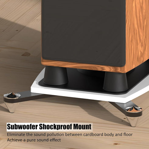 Preffair 4Pcs Audiophile Speaker Base Stand Isolation Feet, Aluminum Alloy Vibration Isolators for Speaker and Amplifier