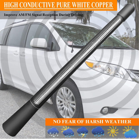 Heating Master 7 Inch (2003-2014), Antenna Replacement for Toyota Sienna Toyota Sienna Antenna, Flexible Rubber Antenna