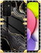 Black Gold Marble Case for Samsung Galaxy A03S 4G, Luxury Square Soft TPU Shockproof Protective Hard PC Back