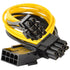 JacobsParts PCI Express Power Splitter Cable - 8-pin to 2X 6+2-pin (6-pin/8-pin), 18 AWG