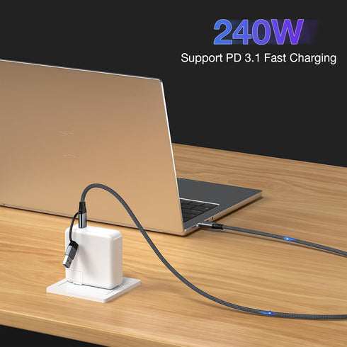 UseBean USB C Cable 240W 6.6FT, USB 3.2 Gen2 Cable for iPhone 15 Pro Max, iPad Pro/Air, MacBook, Galaxy S23