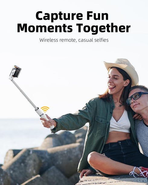 TODI 63" All-in-1 Phone Tripod, Extendable Selfie Stick with Wireless Remote and Phone Holder, Portable Cell Phone
