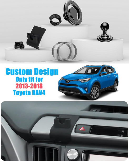 Magsafe Car Phone Holder, Air Vent Adjustable Stand, Auto Cradles Dashboard Mount for Toyota RAV4 2013-2018 - Custom