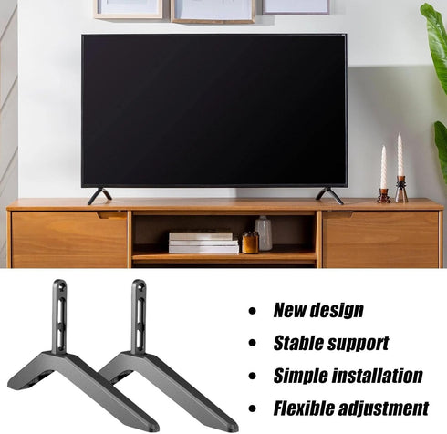 Generic 32-65 Inch 45kg 20-55mm Universal TV Stand Legs | Aluminum Alloy, Fits TVs | Height Raising Feet for Flat