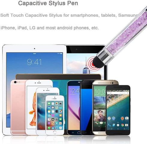 12 Pack XRONG Colors Crystal Mini Stylus, Universal Touch Screen Pen for iPhone, Samsung Galaxy, Android, iPad (12PACK)