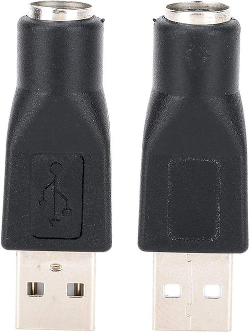 ASHATA PS-2 to USB Adapter - 5PCS USB Male to PS/2 Female Converter for Keyboard Mouse, Small and Portable
