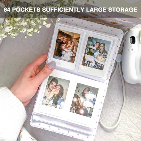 CAIYOULE Camera Case for Fujifilm Instax Mini 12/11/99/90/7+ with Mini 3 inch Photo Album and Magnetic Frame