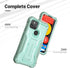 ExoGuard Google Pixel 5 Case, Rubber Shockproof Full-Body Cover with Built-in Screen Protector and Kickstand (Green)