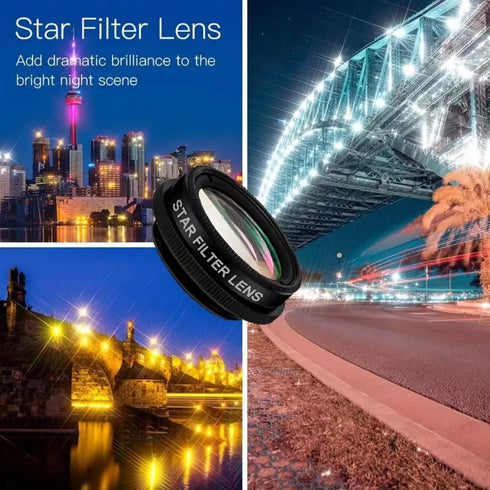 RayHenry 7 1, Phone Camera Lens Kit in Fish Eye + Wide Angle + Macro Camera Lenses, Cell Phone Len Attachments