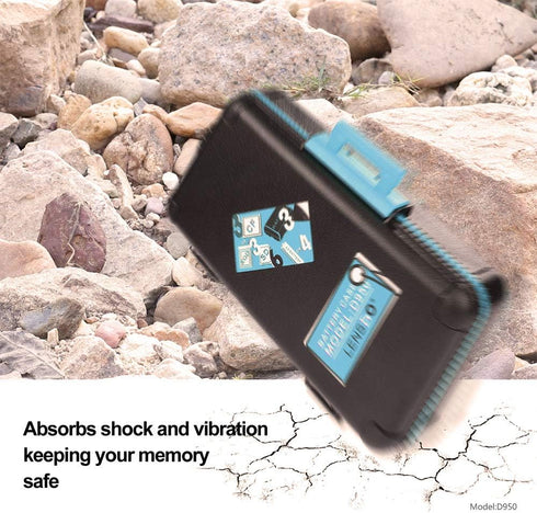 LENSGO Camera Battery Memory Card Case, Water-Resistant Hard Protector for 3 Batteries, 3 XQD, 3 CF, 6 SD
