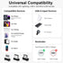 3 in 1 Magnetic Charging Cable (3 Pack: 3.3/6.6/6.6ft) - Fast 3A Charger for Lightning/USB-C/Micro-USB Devices - Black