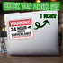 (3Pcs) 24 Pack 3x2.4 Hour Video Surveillance Warning Stickers Waterproof Security Camera Decal Vinyl Sign for Door