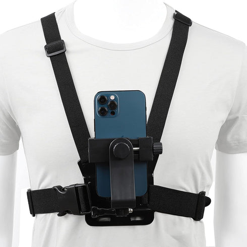 PellKing Mobile Phone Chest Mount Harness Strap Holder for Samsung iPhone Plus, Action Camera POV