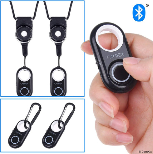 2X CamKix Camera Shutter Remote Control with Bluetooth Wireless Technology - Works Flawlessly with iPhone/iPad and Android - Range: Up to 30 ft (10 m) - Compact Style - Take it with You Anywhere
