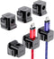 PZOZ 6 Pack Cord Organizer, Black - Adhesive Charger Cable Clips, Wire Holder for Home Office Desk, Nightstand
