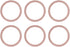 PATIKIL Universal Sparkle Magnetic Adapter Ring, 6 Pcs Ultra-Thin Sticker Ring Adhesive Nickel-Iron