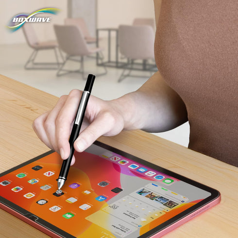 BoxWave FineTouch Capacitive Stylus Pen Compatible with Lenovo C330 Convertible 2-in-1 Chromebook (Jet Black)