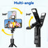 Aourxiv 4-7'' Selfie Stick Tripod with Light, Retractable Selfie Stick Tripod with Wireless Remote Control