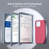 ORNARTO Compatible with iPhone 15 Pro Max Case 6.7", Slim Liquid Silicone 3 Layers Soft Gel Rubber Shockproof