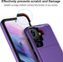 Jiunai Samsung S21 Case, Purple Credit Card Holder Wallet Shell Cover for Galaxy S21 5G 6.2''