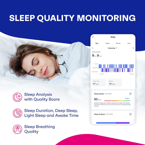 OCTANDRA Active 2 VeryFit Fitness Tracker, Sleep Monitor, Step Counter, IP68 Waterproof Activity Running Smart Watches