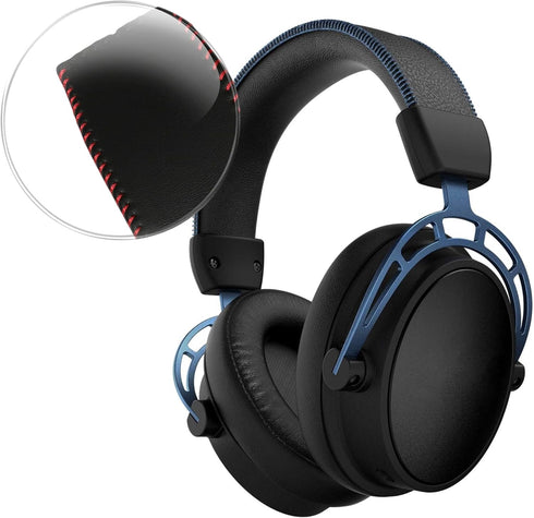 kwmobile Headband Cushion Pad Compatible with Kingston HyperX Cloud Alpha - Headphones PU Leather Cushion - Black