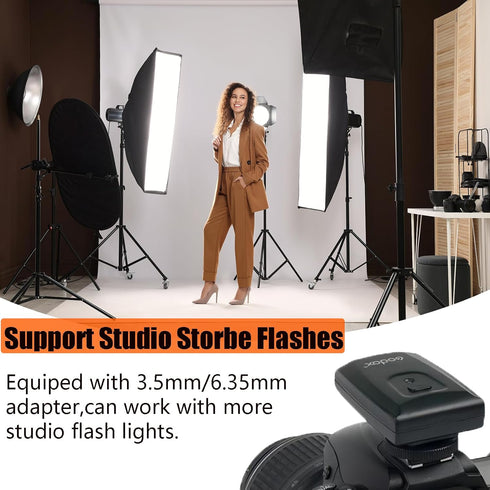 GODOX CT-16 Kit,433MHz 2 1 Wireless Radio Flash Trigger Receiver in Flash Transmitter and Receiver Compatible for Canon