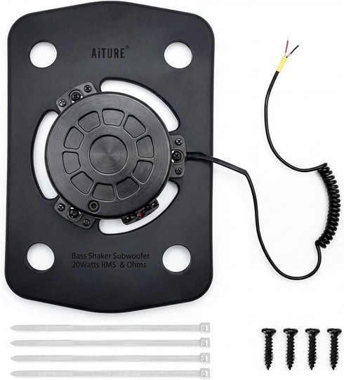 AiTURE Subwoofer Tactile Bass Shaker- 20 Watts RMS 8 Ohm Imepedance - Audio