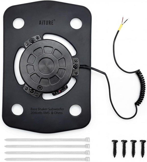 AiTURE Subwoofer Tactile Bass Shaker- 20 Watts RMS 8 Ohm Imepedance - Audio