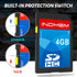INDMEM SD Card 4GB, 8 Packs Class 4 Flash Memory Card, MLC Standard Secure Digital Cards for Camera