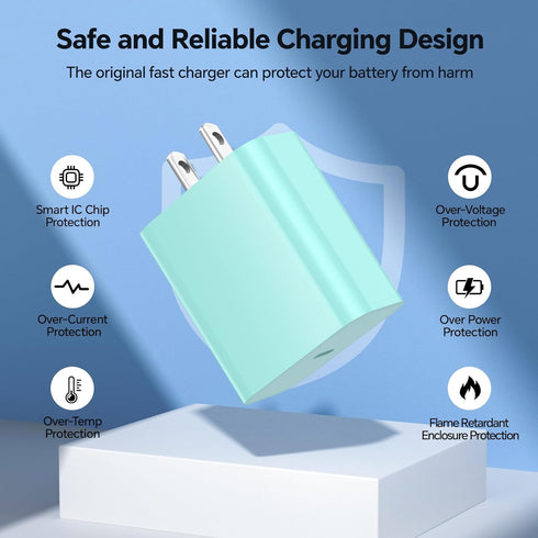 iPhone Fast Charger?MFi Certified?3 Pack 20W PD USB C Wall Charger Adapter with 6FT Lightning Cord