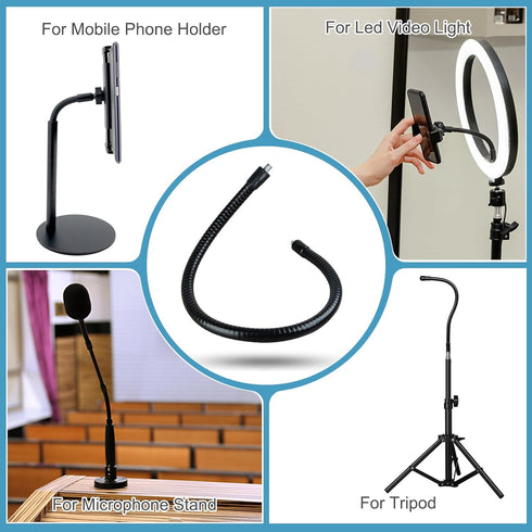 7.9" 1Pcs 3/8"-16 PATIKIL Gooseneck, Male to Male Thread Metal Universal Hose Flexible Arm Gooseneck Tube Extension