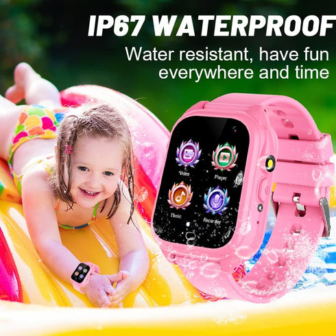 Kids Waterproof Smart Game Watch with 26 Games, 1.44'' Touchscreen for Girls Boys 3-12 Years Old