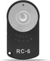 RC-6 Camera Remote Shutter Release for Canon ESO 77D 5DSR 760D 70D 80D 6D2 5D3 5D4 (1pc Black)