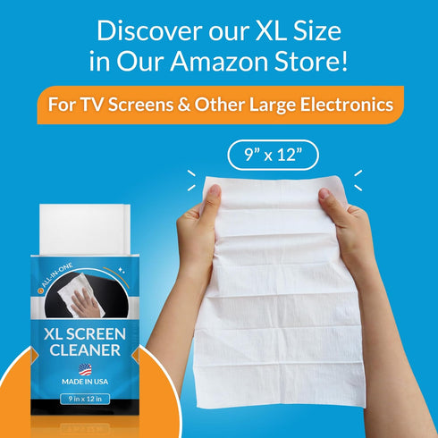 iCloth (24 Screen Cleaner Wipes by Individually Wrapped Travel Size Streak-Free Large Wipes)