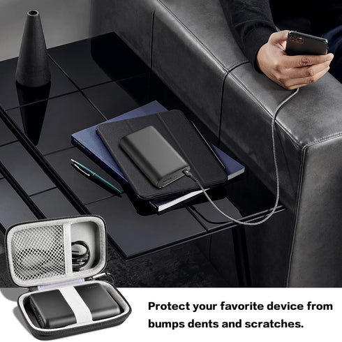 Case Compatible with Anker PowerCore 10000 Portable Charger 10000mAh Battery Pack Charger Storage Holder - Black