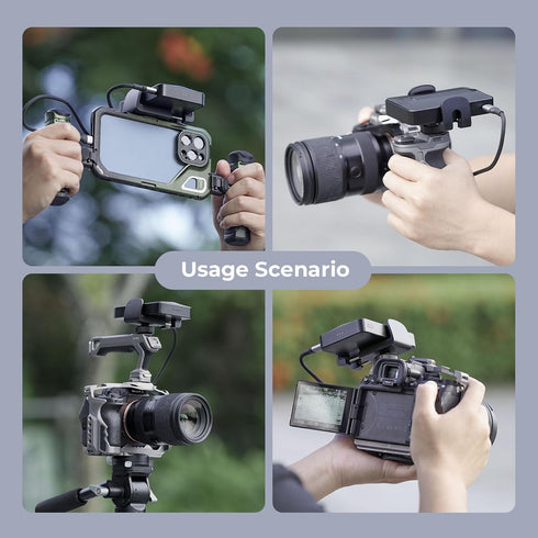 SMALLRIG Power Bank Holder with Cold Shoe Mount, Adjustable Clamp for Camera Rig and Phone Cage - 4600