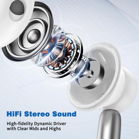 USB C Wired Headphones, HiFi Stereo Type C Earbuds with Microphone Volume Control for Samsung Galaxy S24, iPhone 15 Pro