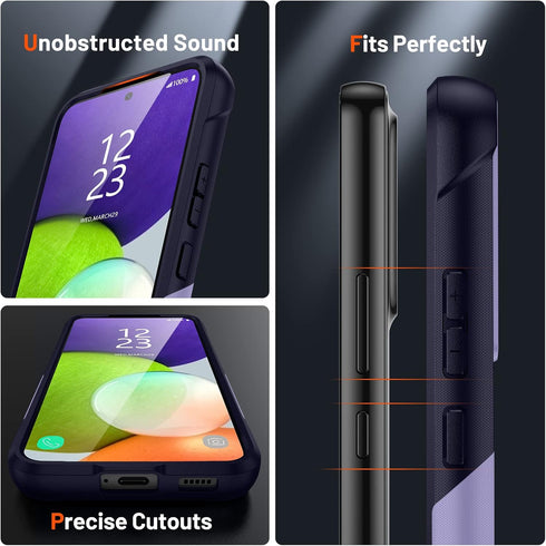 Jeylly Heavy Duty Shockproof Case for Samsung Galaxy A52 / A52 5G / A52s 5G, Purple
