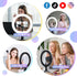 RYUNVOVO 12" 3 11 Selfie Ring Light with Tripod Stand and Phone Holder, LED Ring Light for Desk with Light Modes