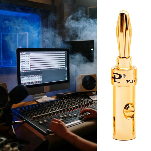 Shinycome 4mm 4mm Banana Connector Loudspeaker Banana Plugs Gold Plated Binding Post Loudspeaker Wire Replacement Sound