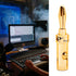 Shinycome 4mm 4mm Banana Connector Loudspeaker Banana Plugs Gold Plated Binding Post Loudspeaker Wire Replacement Sound