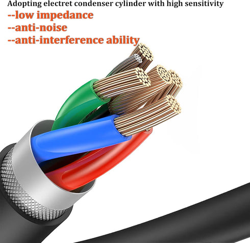 NHOPEEW 3.5mm Car Microphone - Universal Portable 5ft Lavalier Clip Mic for Vehicle Head Unit Bluetooth Radio