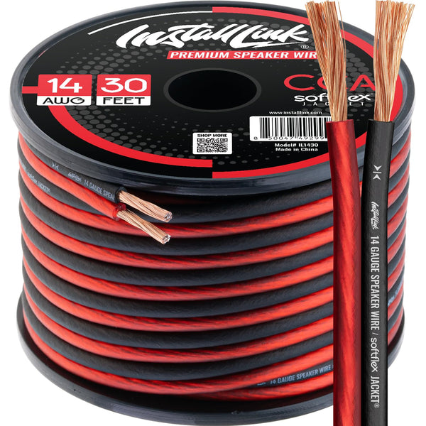 Install Link 14 Gauge Speaker Wire (Speaker Cable) for Car, Home or